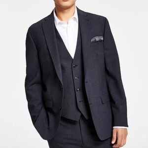 NEW Bar III Men's Suit Jacket Size 38L Slim Fit Dark Gray Active Stretch
